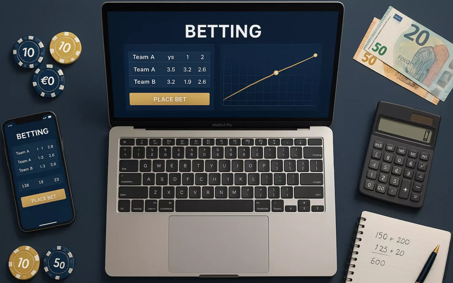 Gestión profesional de bankroll para apuestas Yankee con calculadora y estadísticas
