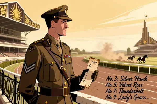 Ilustración histórica del origen del sistema Yankee en hipódromo británico años 30