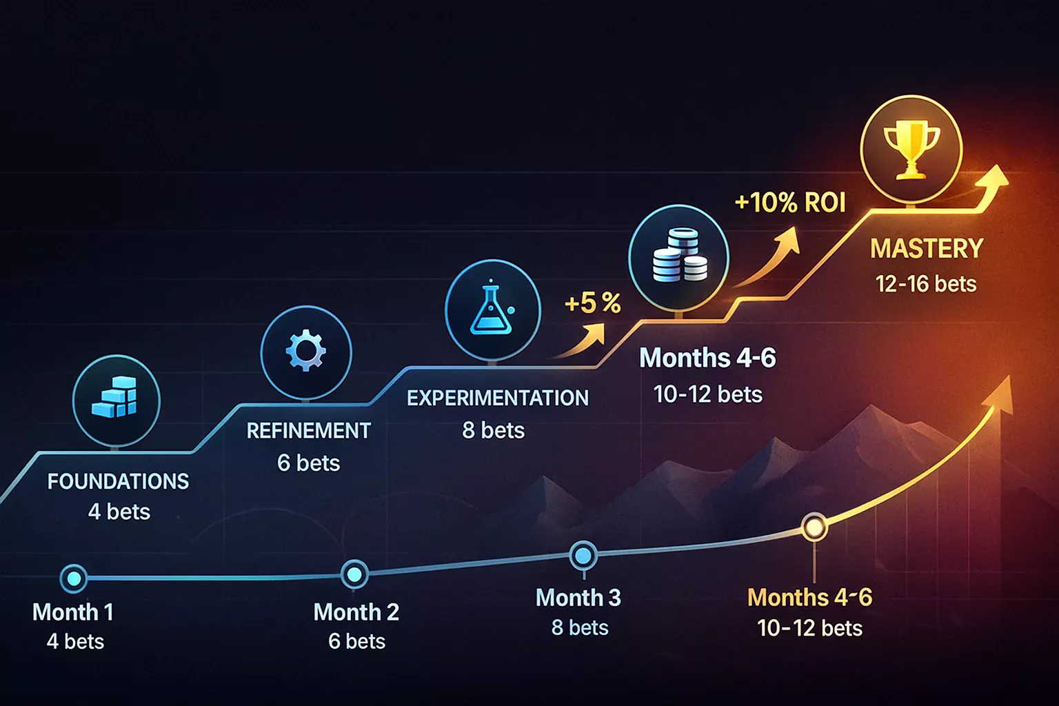 Plan de acci&oacute;n progresivo de 6 meses para implementar estrategias Yankee rentables